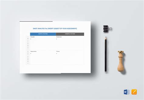Image result for Simple SWOT Analysis Template