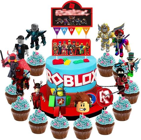 Buy Robot Theme Party Supplies,24pcs Cupcake Toppers with HAPPY ...