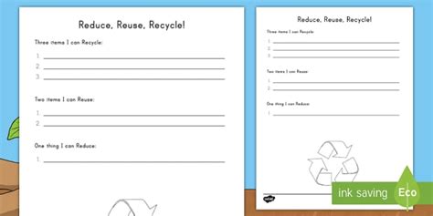 Recycling Writing Activity | Kindergarten Resource | Twinkl
