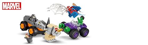 LEGO Marvel Spidey and His Amazing Friends Hulk vs. Rhino Truck ...