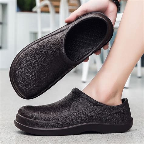TIREOW Men Womens Anti-Skid Shoes Platform Garden Shoes Chef Special ...