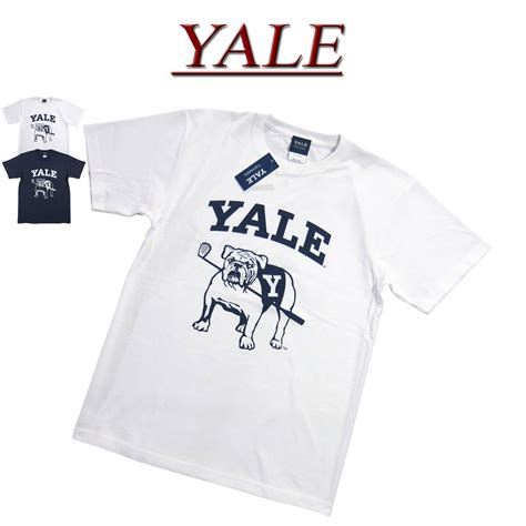 【楽天市場】【2色4サイズ】 jg281 新品 YALE イエール大学 カレッジプリント 半袖 Tシャツ YALE-086 メンズ YALE ...