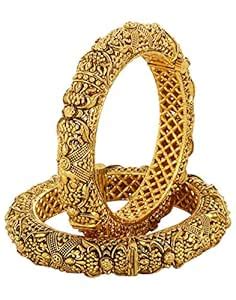 Buy Adwitiya golden checks on the inner side with gold works (2.8) at ...