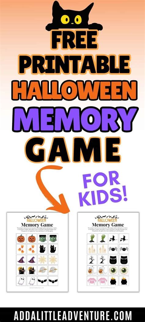Memory Game Halloween Printable