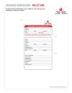 Pacemaker Id Card Pdf - Fill and Sign Printable Template Online