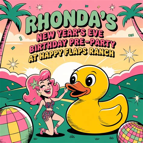 NYE Pre Party Event in Celebration of Rhondas Birthday, 5140 Clapper ...