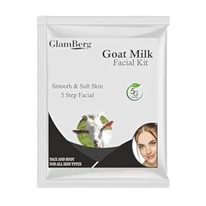 GlamBerg Goat Milk Facial Kit - 5 Step Hydration and Rejuvenation ...