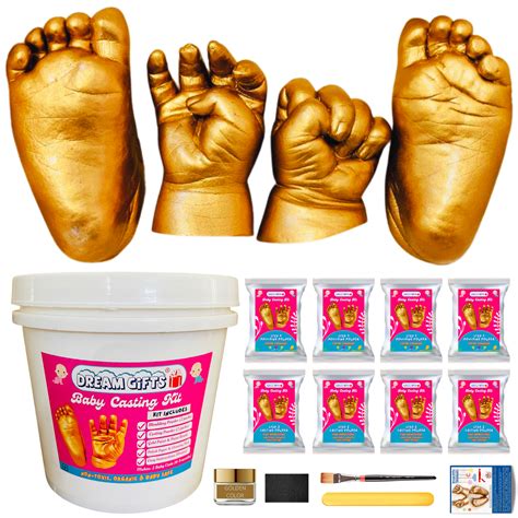 Infant Baby 4 Hands/Feet Casting Kit with Bucket (0-9 months) - Dream Gifts