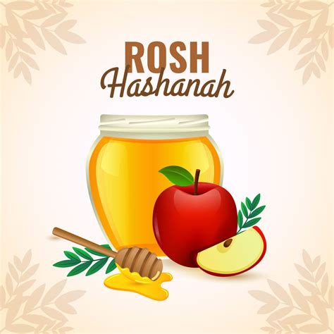 Rosh Hashanah Apple And Honey 230225 Vector Art at Vecteezy