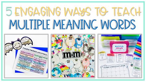 5 Engaging Multiple Meaning Word Activities - Life Between Summers - Worksheets Library