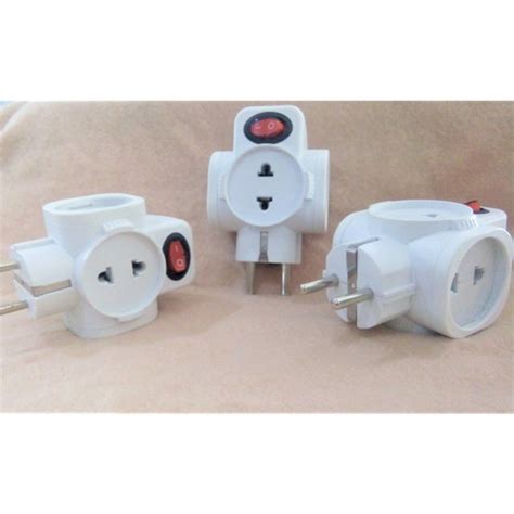 Jual Steker T - Arde + Saklar/ Steker T Arde Gepeng 4 Sisi Cabang ...