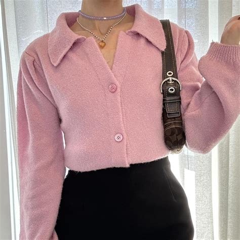 ASOS Design Baby Pink Cardigan. Has never been worn ... - Depop