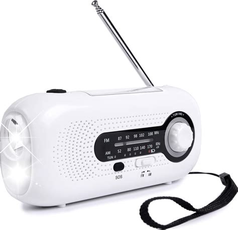 Wind Up Radio, Solar Hand Crank Portable Emergency AM/FM Weather Radio ...