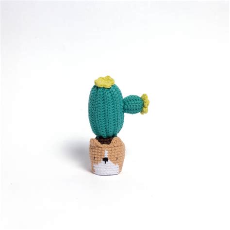 Small Interactive Crochet Cactus And Pot By Happy Vanilla Crochet