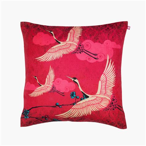 Buy INDIA CIRCUS Legend Of the Cranes Cushion Cover - 40.6 x 40.6 cm ...