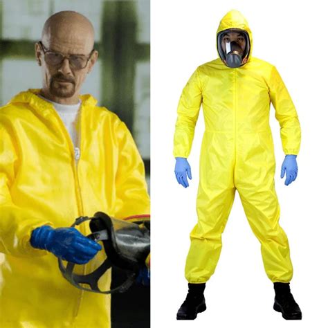 Breaking Bad Walter White Costume Yellow Suit with Gloves - Quda Halloween