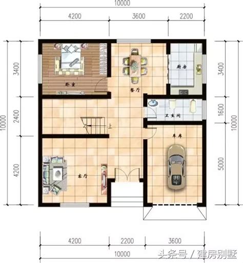 12.2x7.6m四层新农村自建房设计图_4层房屋设计图_自建房图纸 - 四层及以上别墅设计图 - 别墅图纸商城