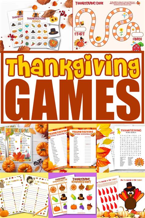 Thanksgiving Games Free Printables | Fanny Printable
