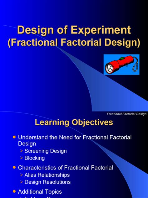 Image result for Fractional Factorial Design Example