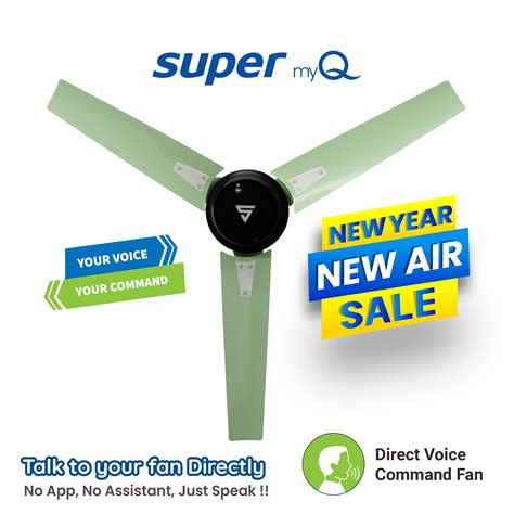 Super myQ BLDC Ceiling Fan|Direct Voice Command|No app| No Assistant ...