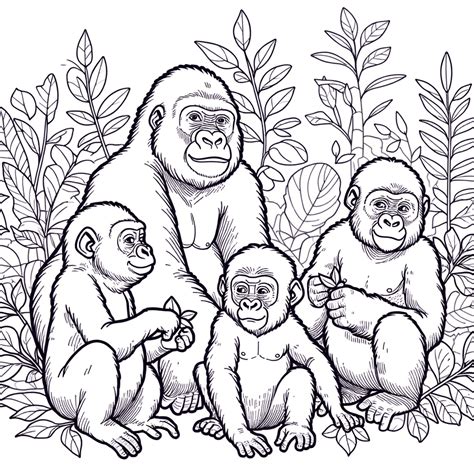 Gorilla Coloring Pages 22 - Coloring Pages Gem