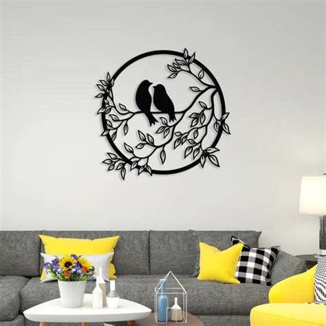 Romantic Beautiful Bird Dual Metal Wall Art – Decor Mantra