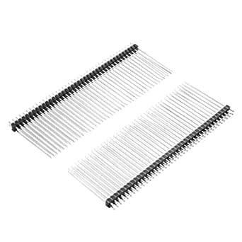 uxcell 10Pcs 2.54mm Pitch 40-Pin 40mm Length Double Row Straight ...