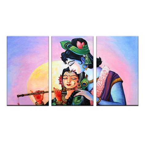 Radha Krishna Wall Art Canvas Paintings Sacred Beauty and Divine Love ...