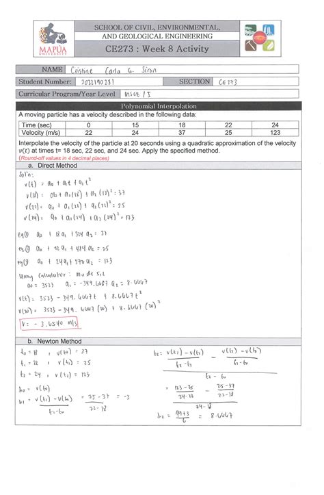 Image result for Direct Method for Linear Interpolation Code in Octave Solution