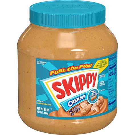 Amazon.com : SKIPPY Peanut Butter, Creamy, 7 g protein per serving, 64 ...