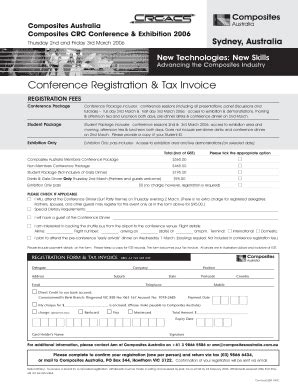 Fillable Online Conference Registration Tax Invoice Fax Email Print ...