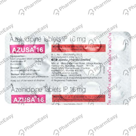 Buy Azusa 16 MG Tablet (15) Online at Flat 15% OFF | PharmEasy