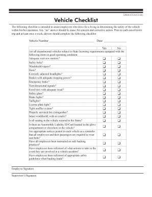 Fillable Online POV Safety Inspection Checklist Fax Email Print - pdfFiller