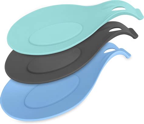 Amazon.com: Silicone Spoon Rest for Stove Top - Set of 3 | Heat ...