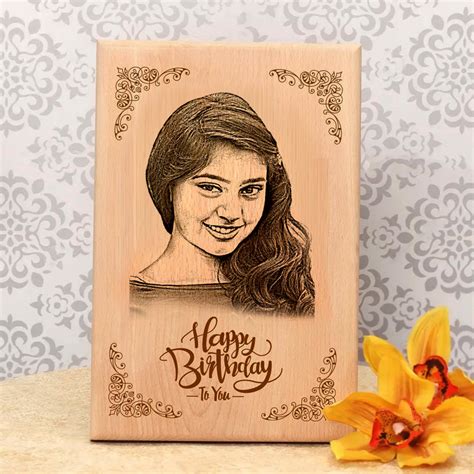 Engraved Personalised Wooden Photo gift – KrutiPics