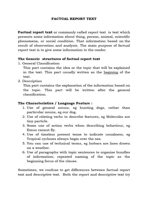 Image result for Factual Text Types Examples