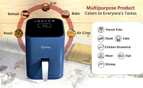 Lifelong 1200W 4L Air Fryer with Hot Air Circulation Technology with ...