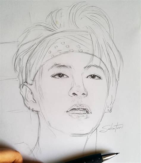 Bts V Drawing Easy For Beginners