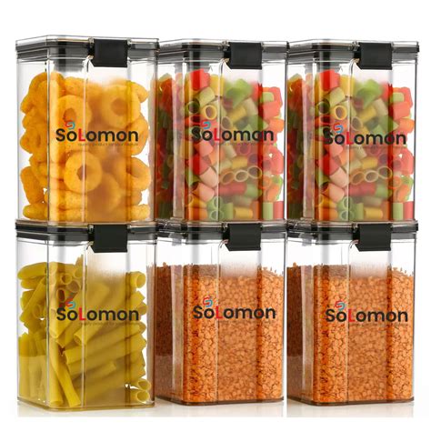 Buy Solomon™ Unbreakable Square Airtight Storage Container Set for ...