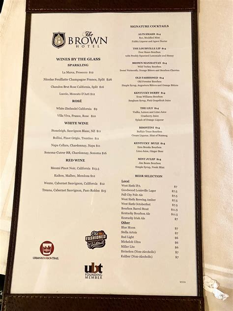 Menu at J Graham's Cafe, Louisville