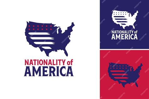 Premium Vector | The nationality of america logo