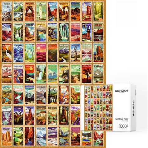 WISHDIAM Jigsaw Puzzles 1000 Pieces for Adults National Parks Puzzles ...