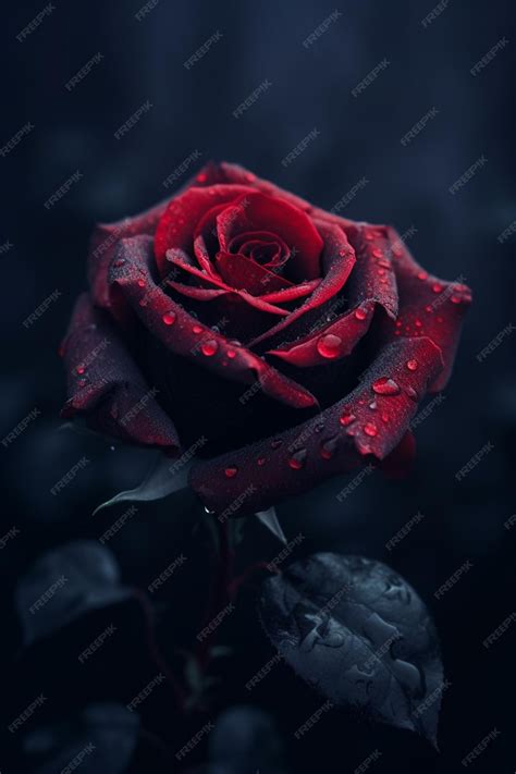 The dark red roses wallpapers | Premium AI-generated image