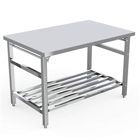 Commercial Worktable Workstation---48 x 30 Inch Folding Commercial Prep ...