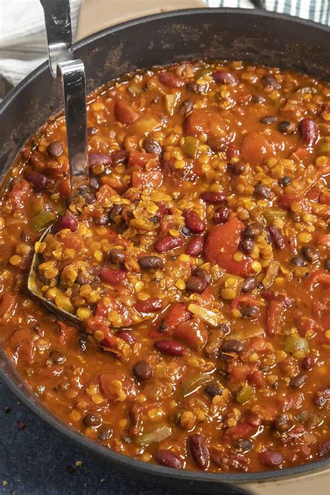 Lentil Chili Recipe - Chili Pepper Madness