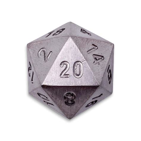 Download A Silver D20 Dice With Numbers On It | Wallpapers.com