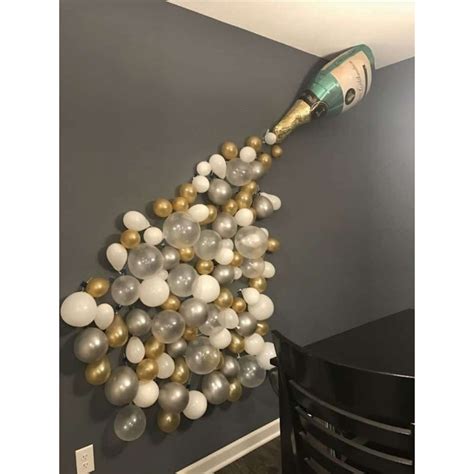 Wine Bottle Shaped Foil Balloon Decoration with Happy Birthday Tag ...