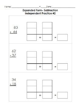 Image result for Expanded Form Subtraction Strategy