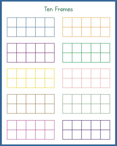 Ten Frame Template - 10 Free PDF Printables | Printablee