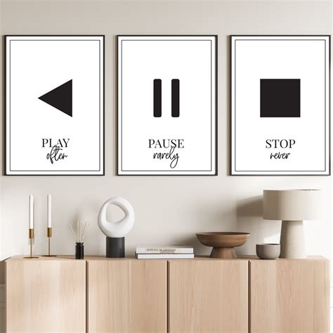 Play Often, Pause Rarely, Stop Never ( Three A4 Posters Combo) – FEMTOARTS
